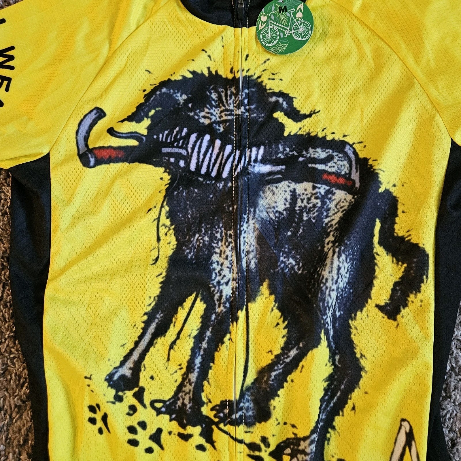 Primal Wear Dog Eat Cog Cycling Jersey & Shorts Men’s Medium Yellow Graphic Bike