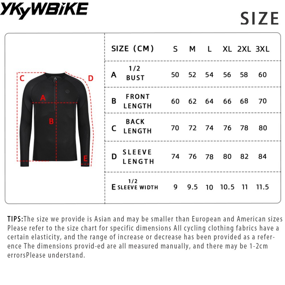 Men Casual Cycling Jersey Long Sleeve Half Zip T- Shirts Bike Breathable Tops