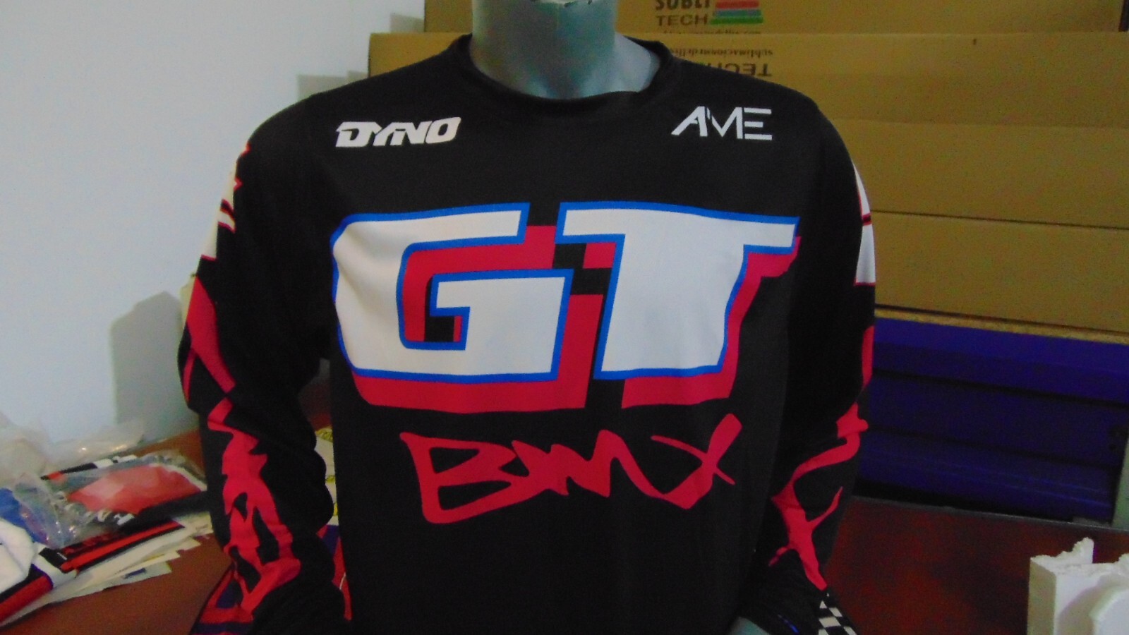 GT OLD SCHOOL BIKE JERSEY CLASSIC BMX JERSEY RACE BIKE SHIRT BMX NEON BLACK XXL