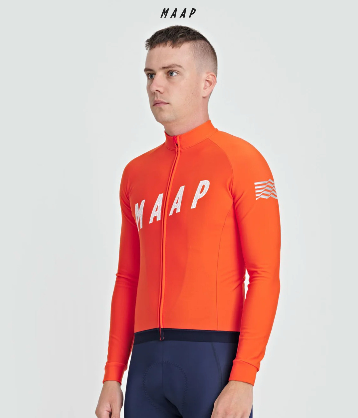 MAAP Encore Pro LS Jersey-DWR Coat Thermal Long Sleeve-Men S-Lava-Made in Italy