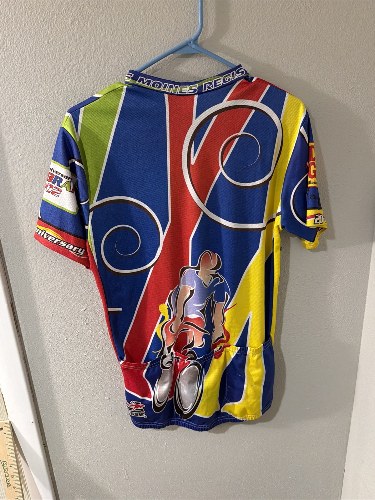 VINTAGE Aussie Cycling Jersey Size Large Front Zip Ragbrai Retro Style