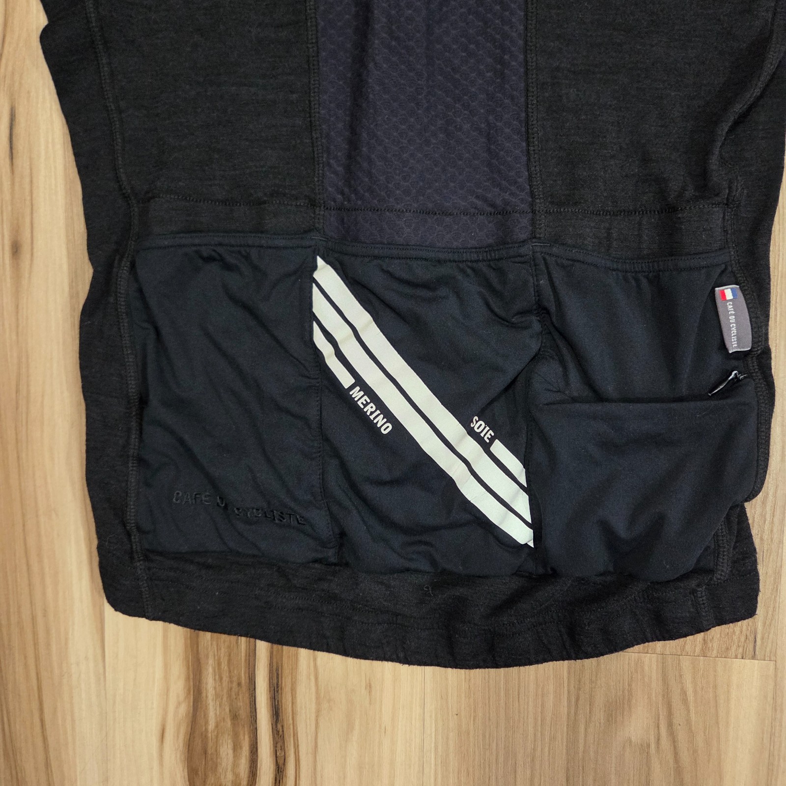 Cafe Du Cycliste Cycling Jersey Men’s Small Black Merino Wool