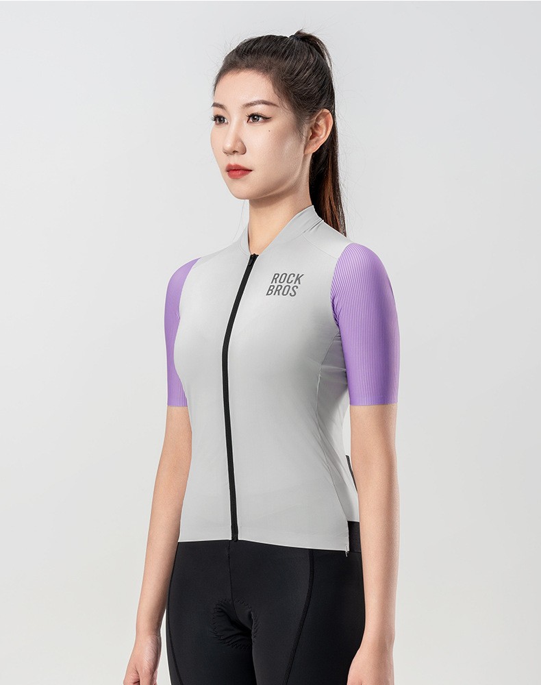 ROCKBROS Summer Bike Short Sleeves Female Cycling Jersey Top Breathable Jersey