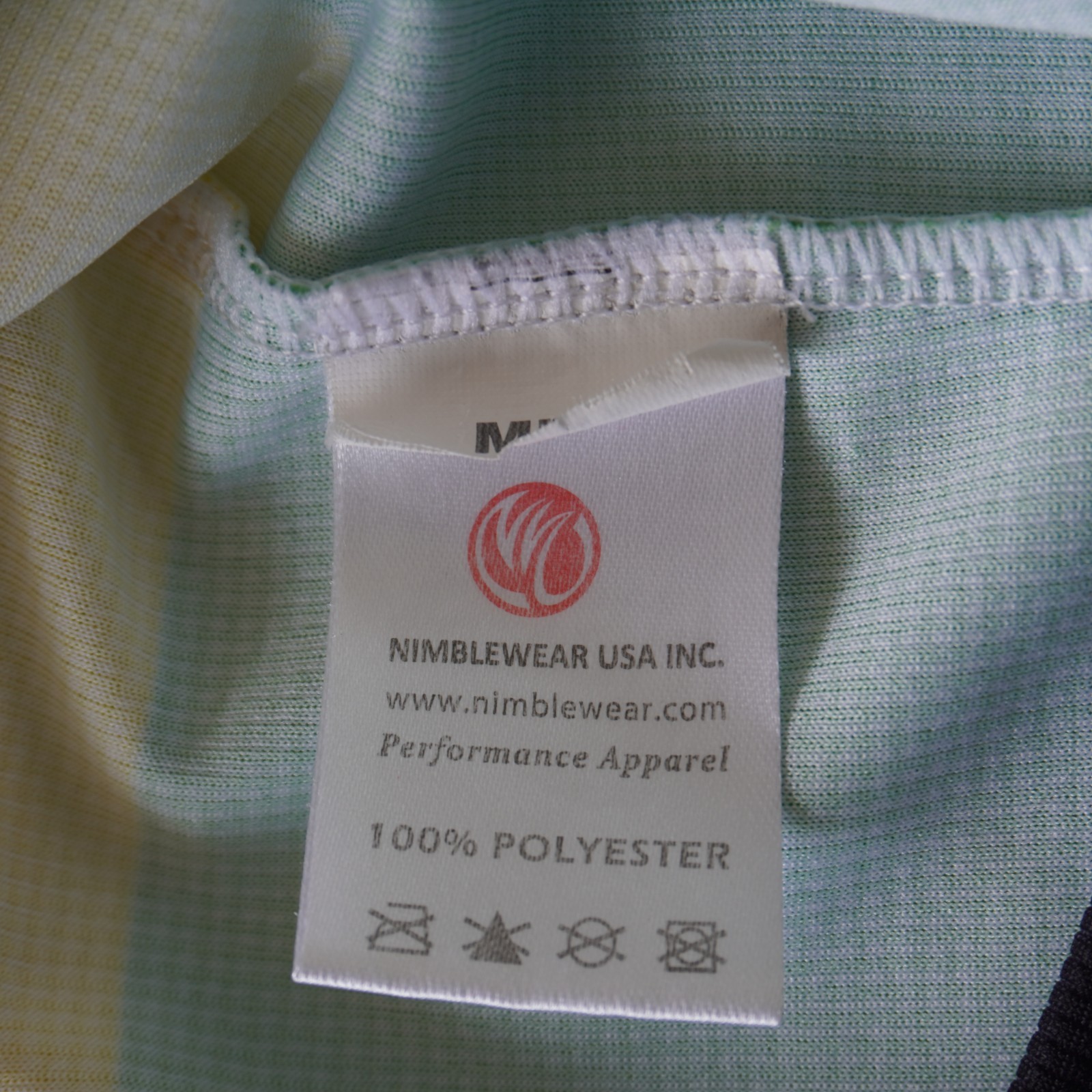 Nimblewear Rwanda Cycling Jersey XL Yellow Blue Short Sleeve Polyester 50 Mile R