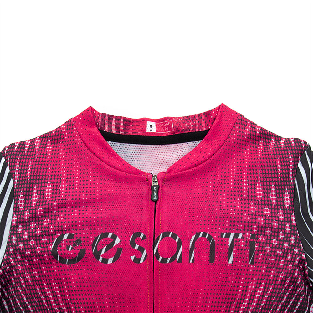 CESANTI Women Cycling Jersey Summer Non-slip Band Pro noctilucence Bike Clothing
