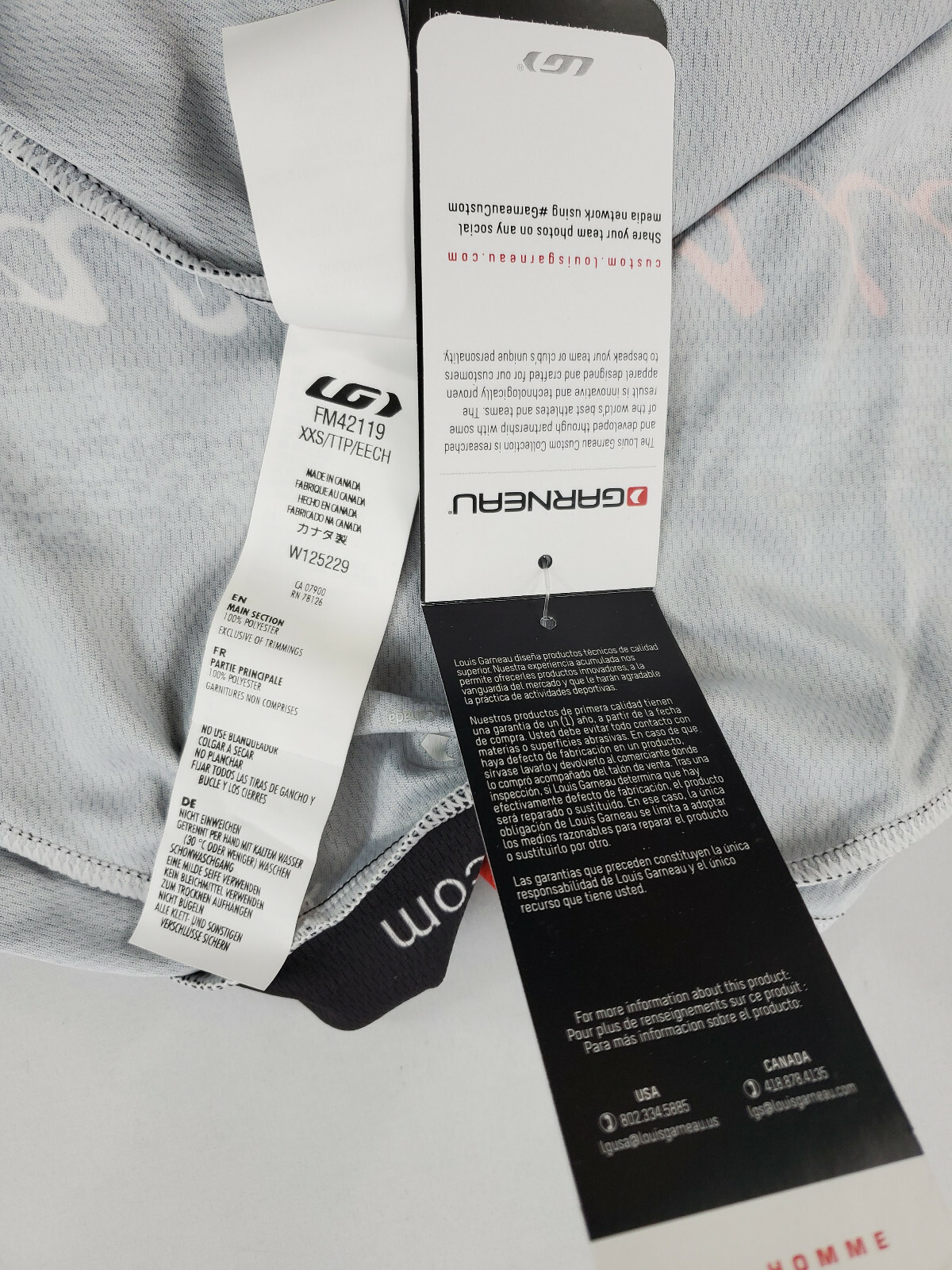 LOUIS GARNEAU men biking Tour 2 jersey FE42119 black 40UFA sz XXS $55