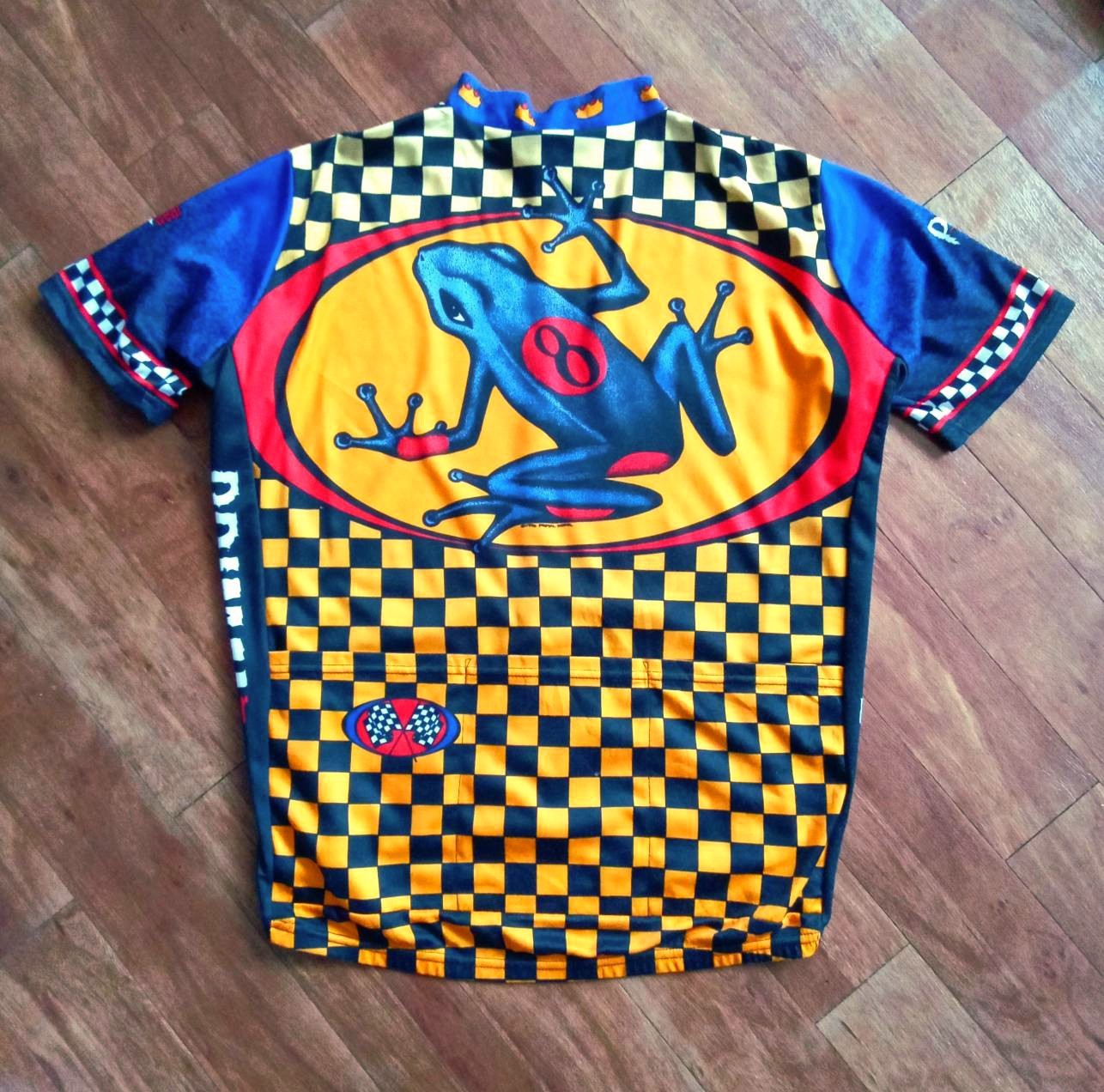 RARE VTG 1996 PRIMAL Wear USA “Poison Dart Frog #8” Cycling Jersey — (fits XL)