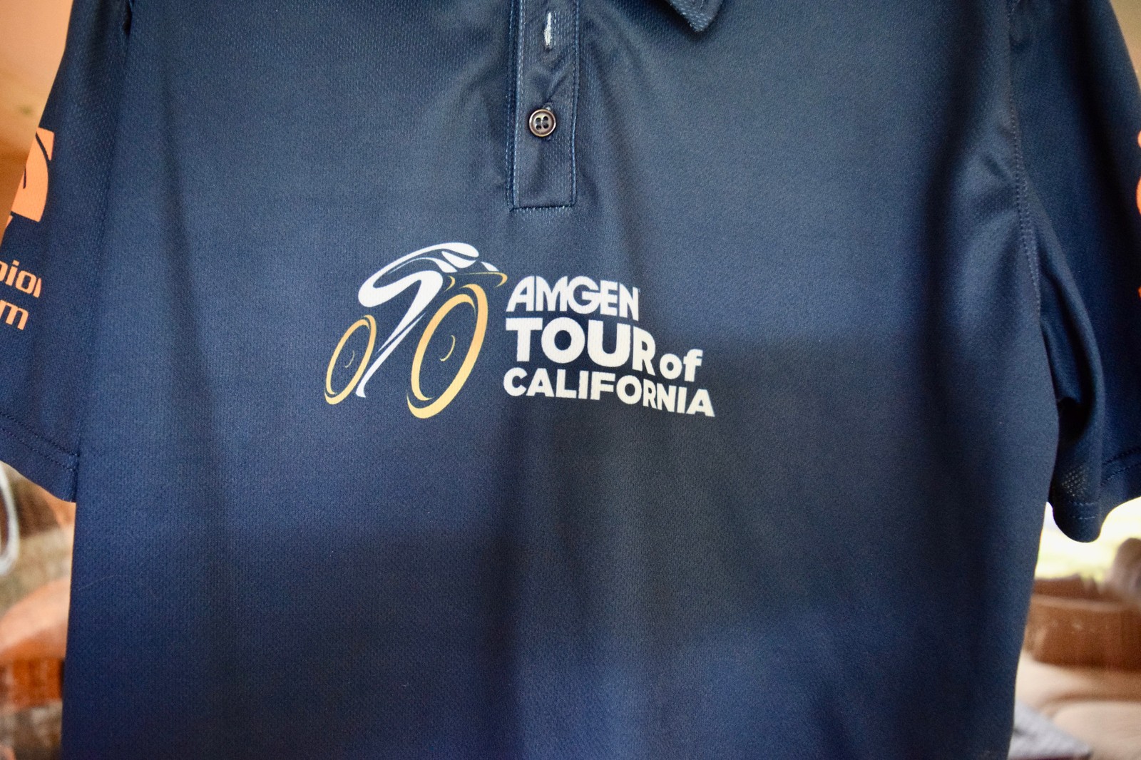 Vintage AMGEN TOUR OF CALIFORNIA Mens LARGE Shirt 100% Cotton Cycling Jersey