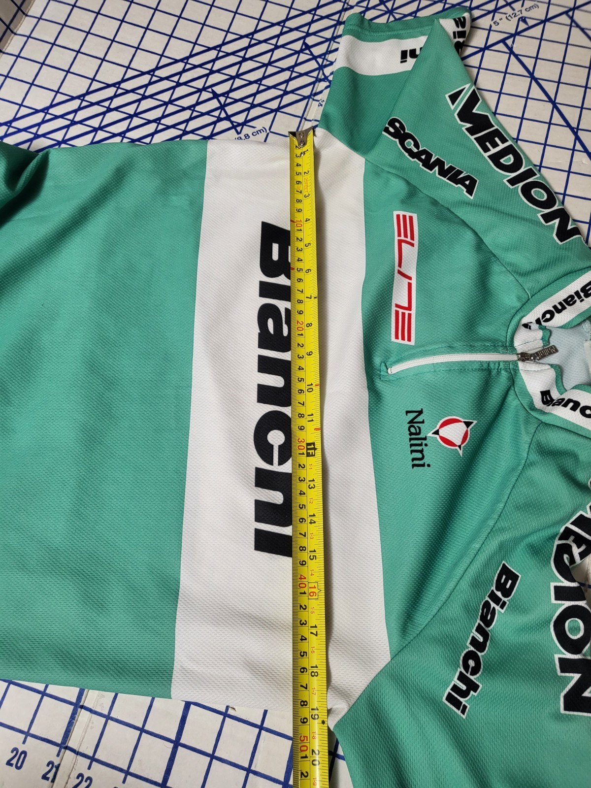 Vtg BIANCHI NALINI ITALIA ITALY CYCLING SHIRT JERSEY MAILLOT SIZE M/L Read