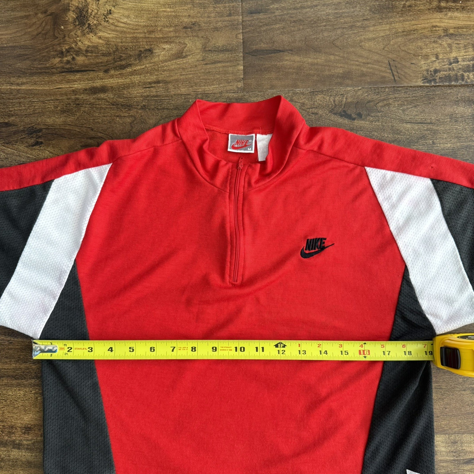 Nike Vintage Cycling Jersey Men’s Size M Red Polyester 90s Gray Tag Made In USA