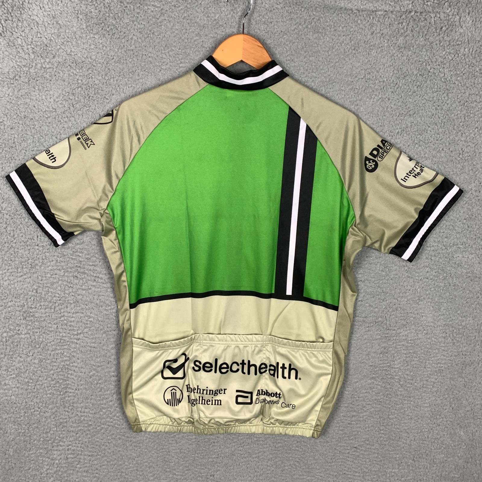 BlackBottoms Cycling Jersey Men’s 2XL XXL Green Tan Club Cut NWT NEW