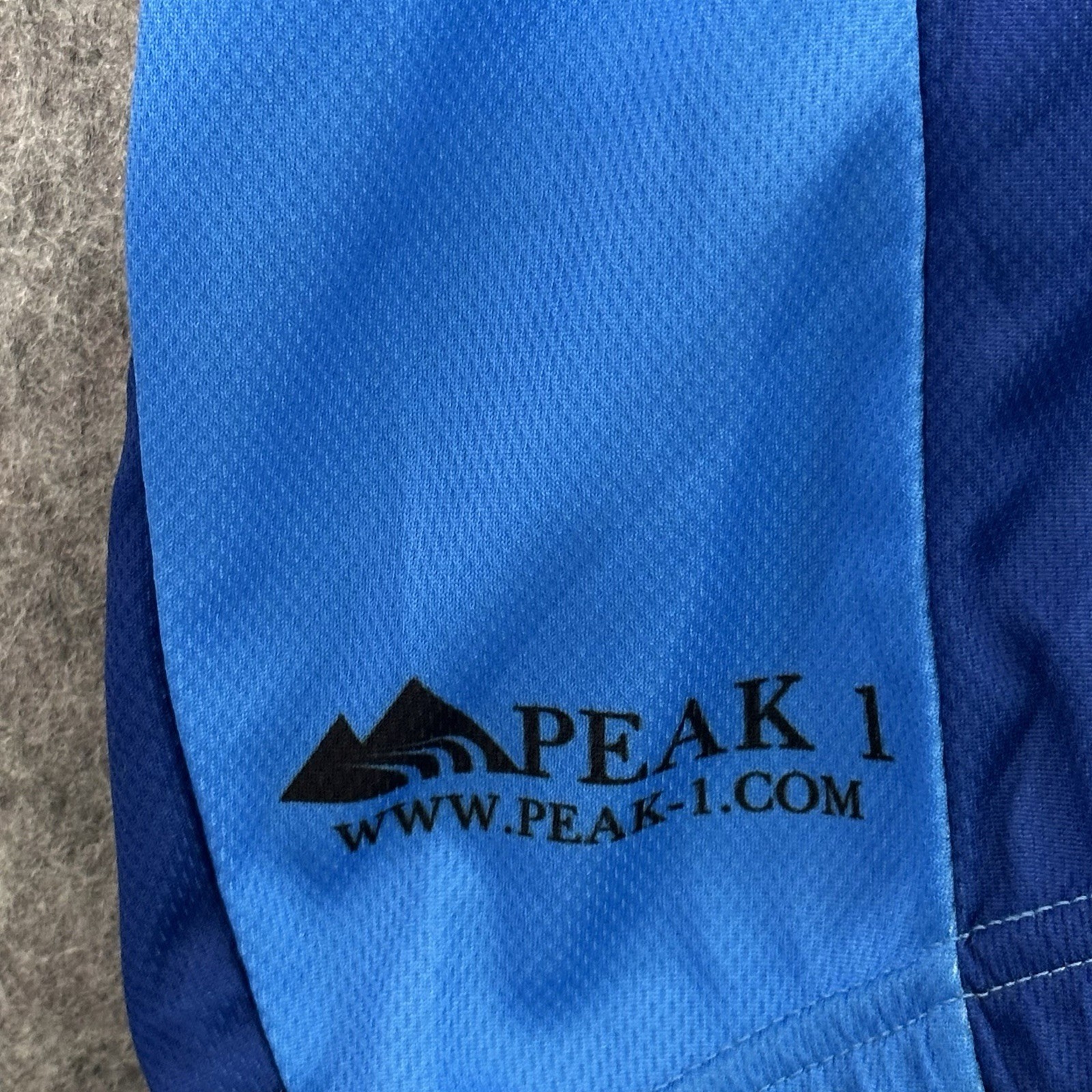Peak 1 KBCO 97.3 FM Cycling Jersey Blue White Short Sleeve Unisex XL