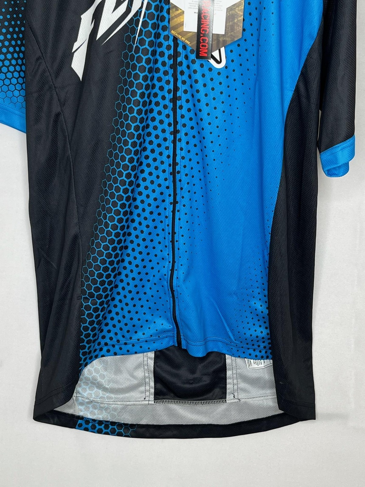 Fly Racing Cycling Jersey Shirt XL Black Short Sleeve Mens Full Zip Quick Dry