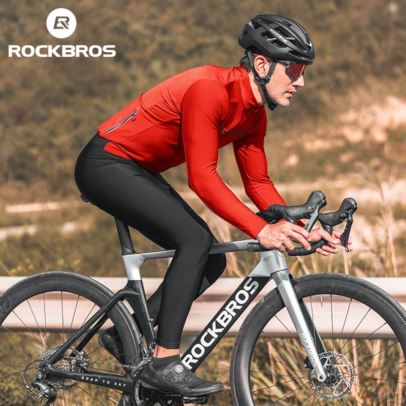 ROCKBROS Men’s Wind-proof Cycling Jacket Long Sleeve w/Full Zipper & Rear Pocket