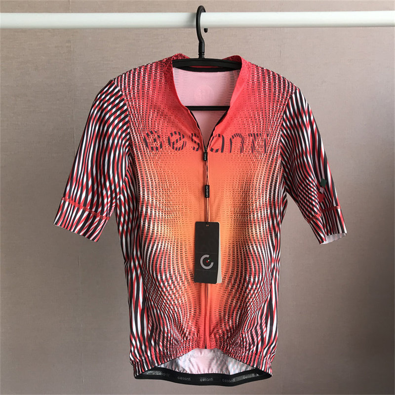 CESANTI Men Cycling Jersey Summer Non-slip Band Pro noctilucence Bike Clothing