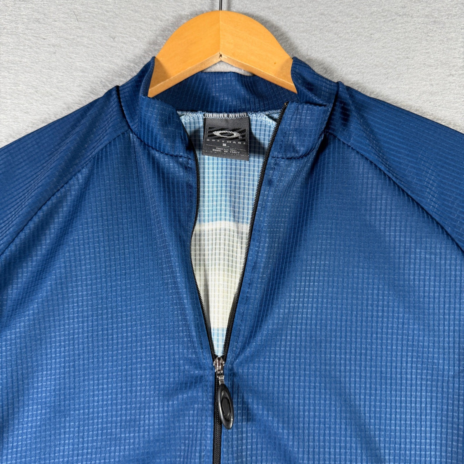 Oakley Software Mens Blue Cycling Jersey Mad Science Lab Made in Italy Large