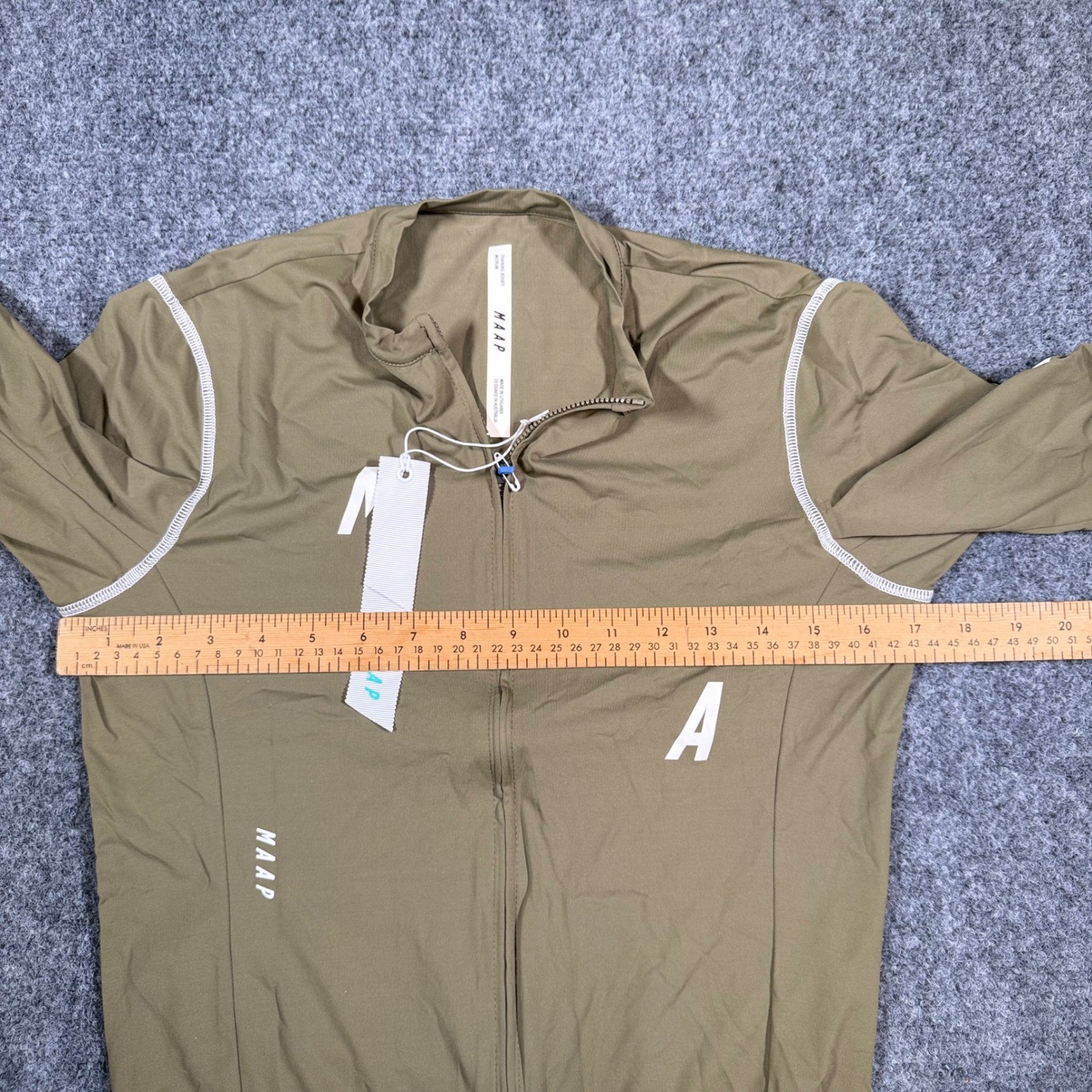 MAAP Training Jersey Cycling Jersey Mens Medium Olive Green Lightweight