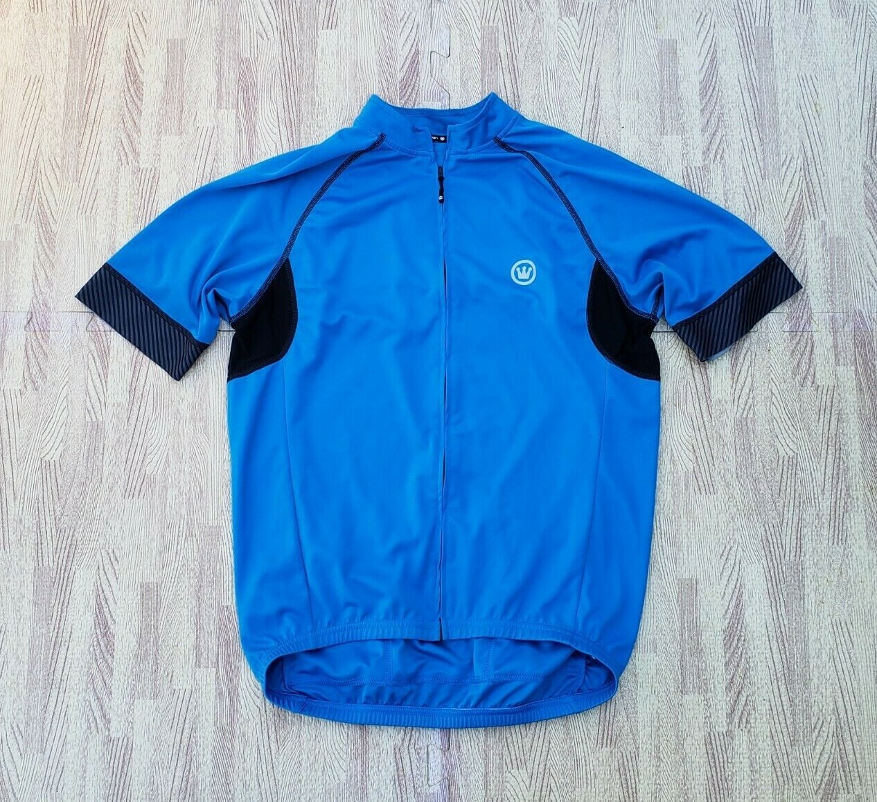 Canari Cycling Blue Full Zip Jersey ~ Men’s Medium M / L Slim