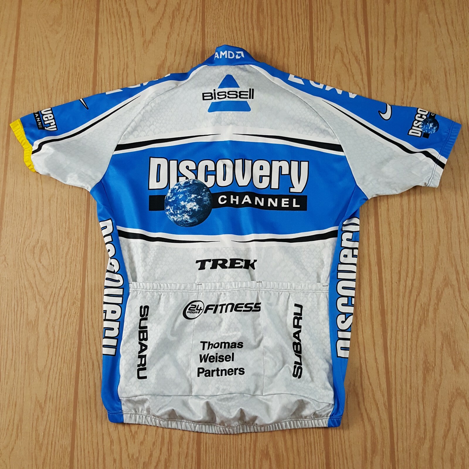 Nike Dri-fit Discovery Channel Nike Cycling Jersey Men’s Medium Half Zipper