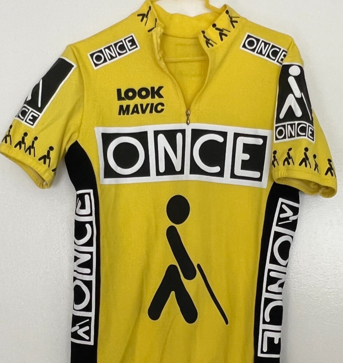 ONCE Yellow, Unisex, CHEST 36″ 1/4 Zipper, Elastic Lower Hem, Cycling Jersey