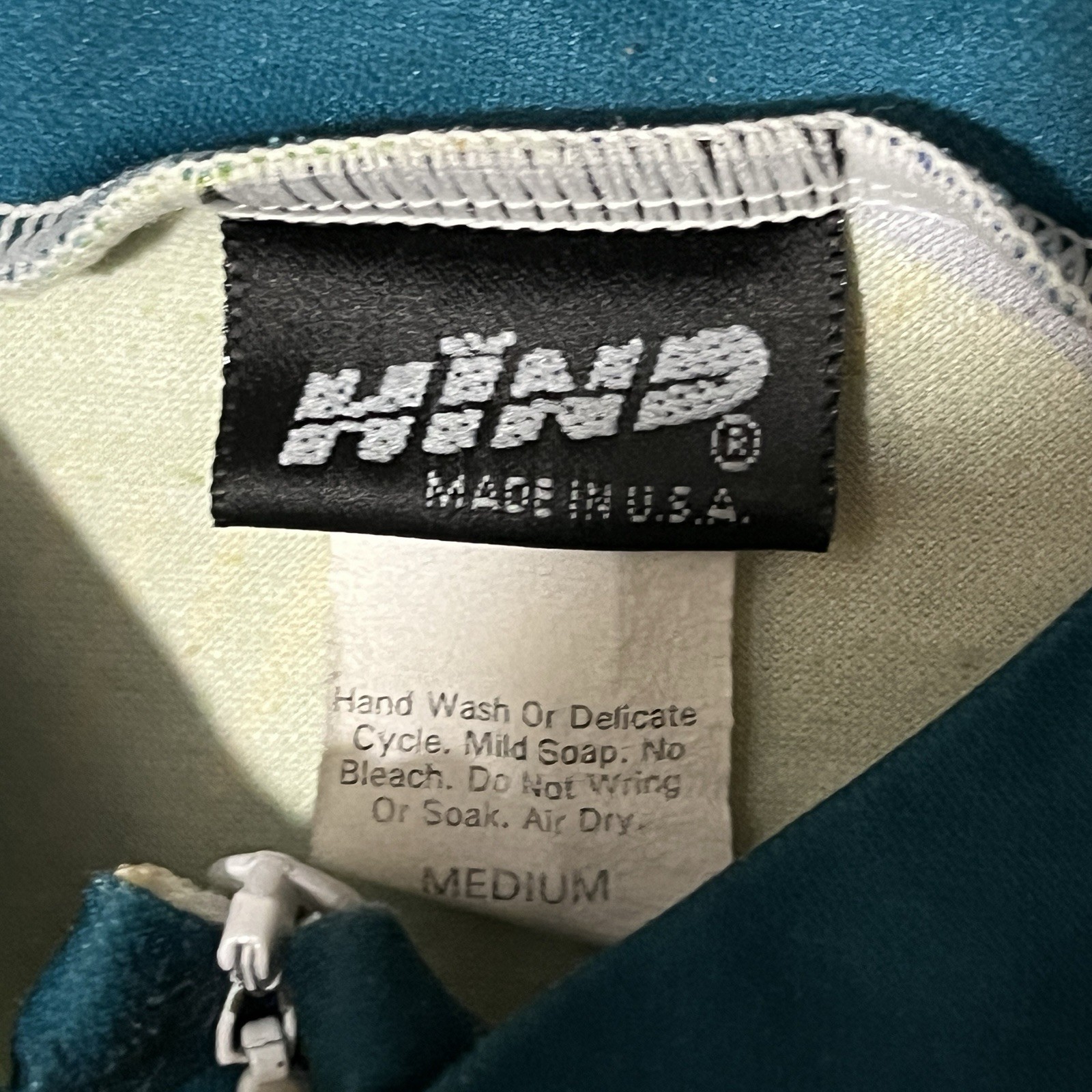 Vintage Hind Cycling Jersey USA Made 90s Canari Florida Orange Green Pockets Zip