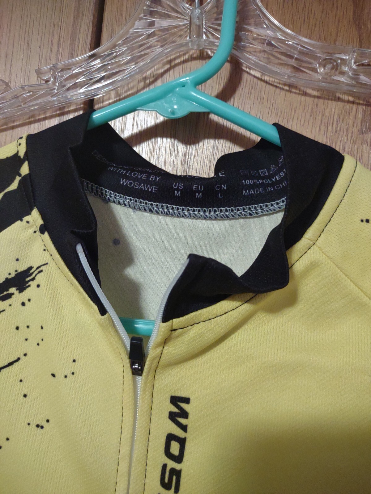 Wosawe cycling jersey Medium Elastic Waist Full Length Zipper Vented Lightweight