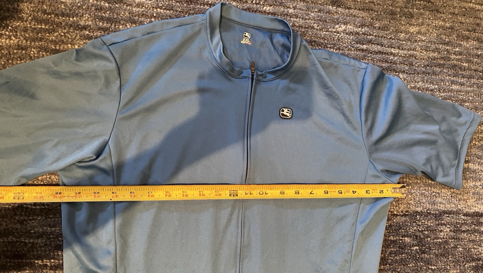 Giordana SilverLine Cycling Jersey Adult 2XL, Blue Lightweight Full Zip Stretch