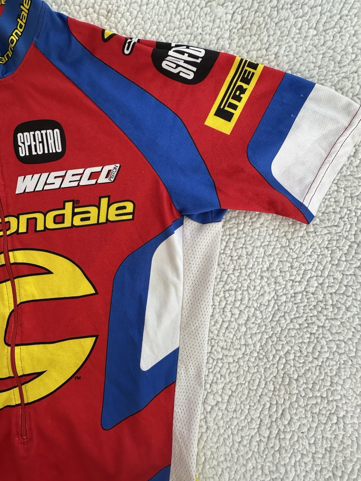 Vintage Cannondale Cycling Team Pirelli Ohlins Wiseco Short Sleeve Jersey Medium