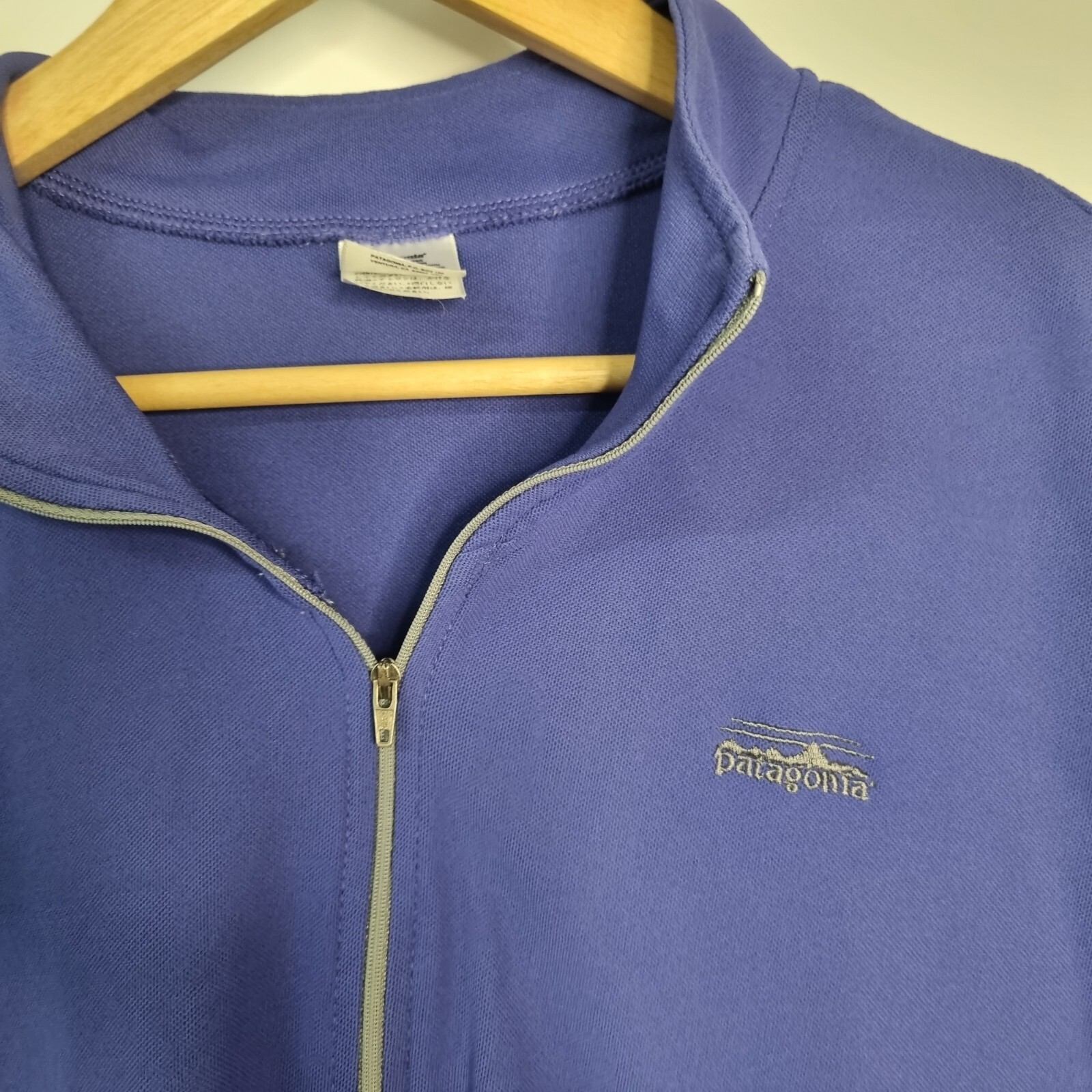 VTG Patagonia Cycling Top Jacket Layer Pullover Purple 1/2 Zip Long Sleeve Men L