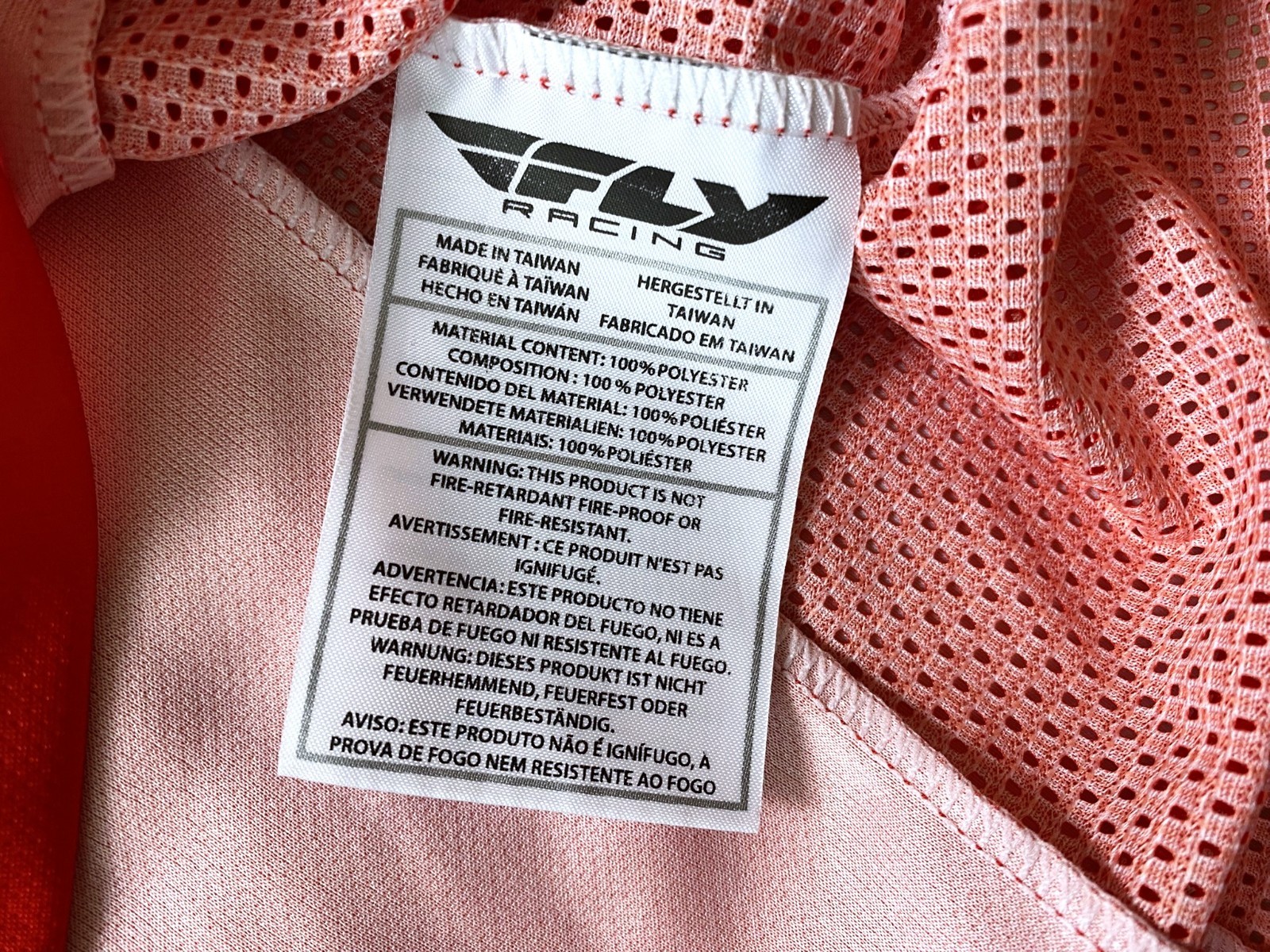 Fly Racing Kinetic – Men’s XL Red Logo Long Sleeve BMX ATV Biking Jersey Shirt