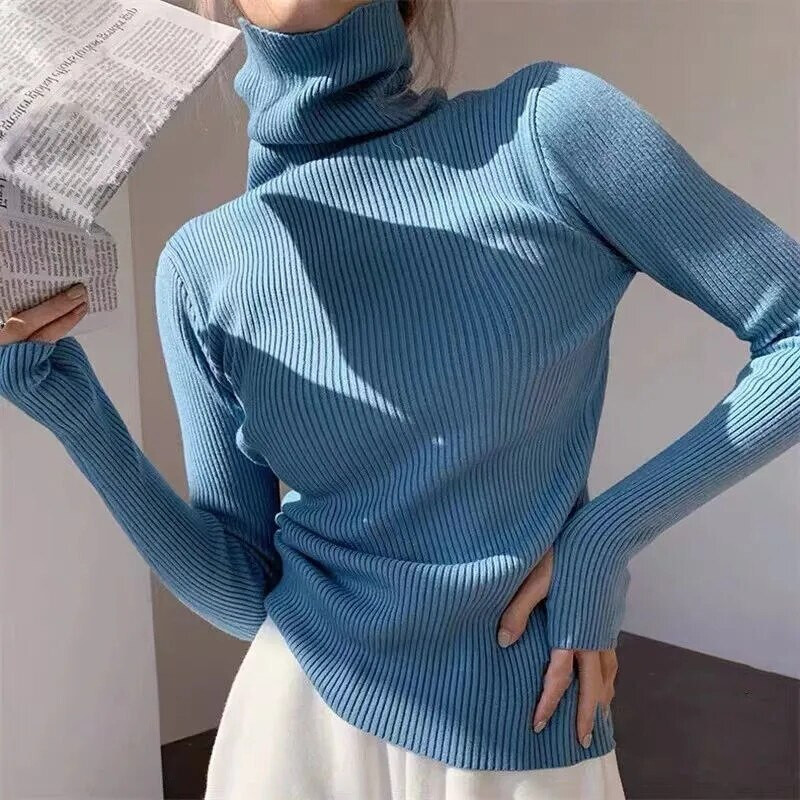 Suéteres de Cuello alto para Mujer, Jersey ajustado para Toda Ocasión.