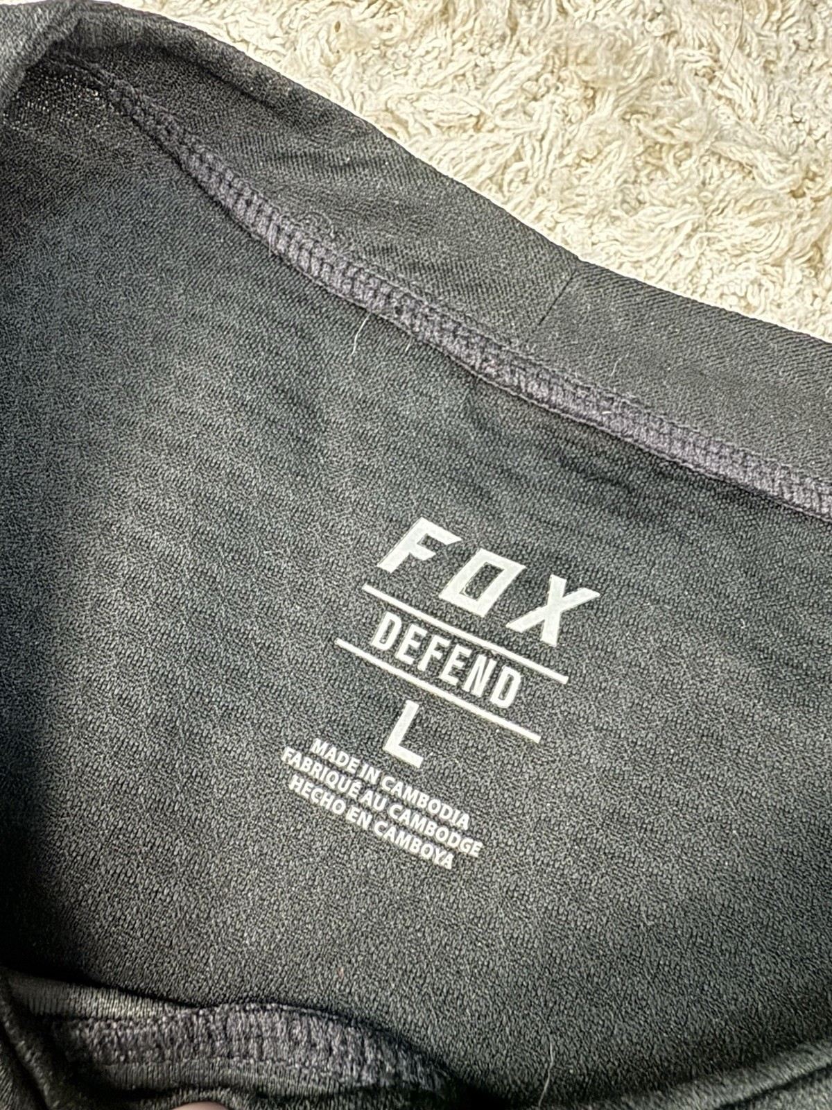 Men’s Fox Defend Gray Long Sleeve MTB Downhill Casual Cycling Jersey Logo