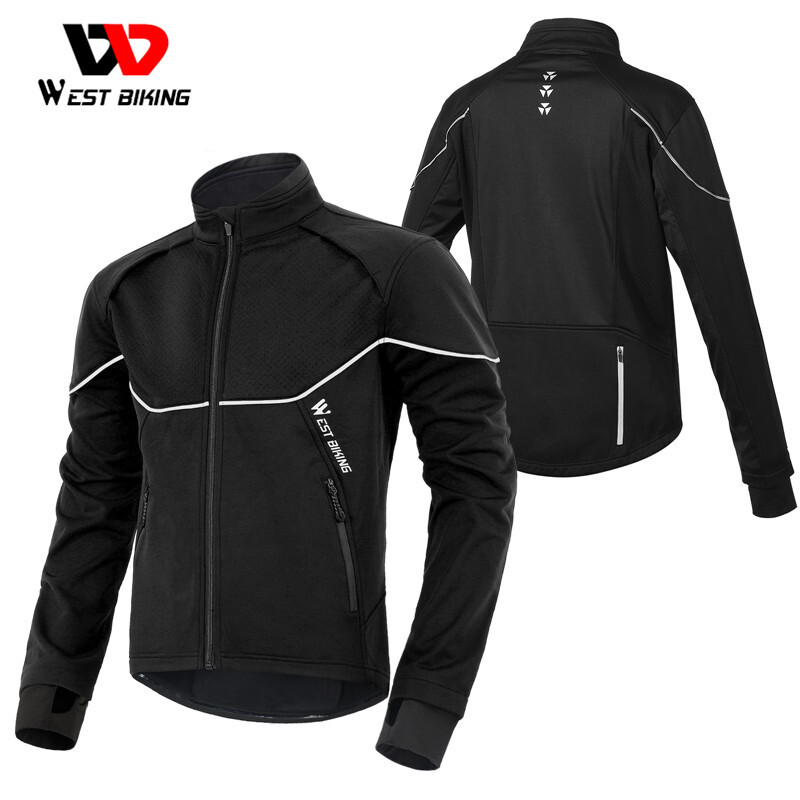 WEST BIKING Winter Cycling Suit Thermal Fleece Windproof Jacket Coat and Pants