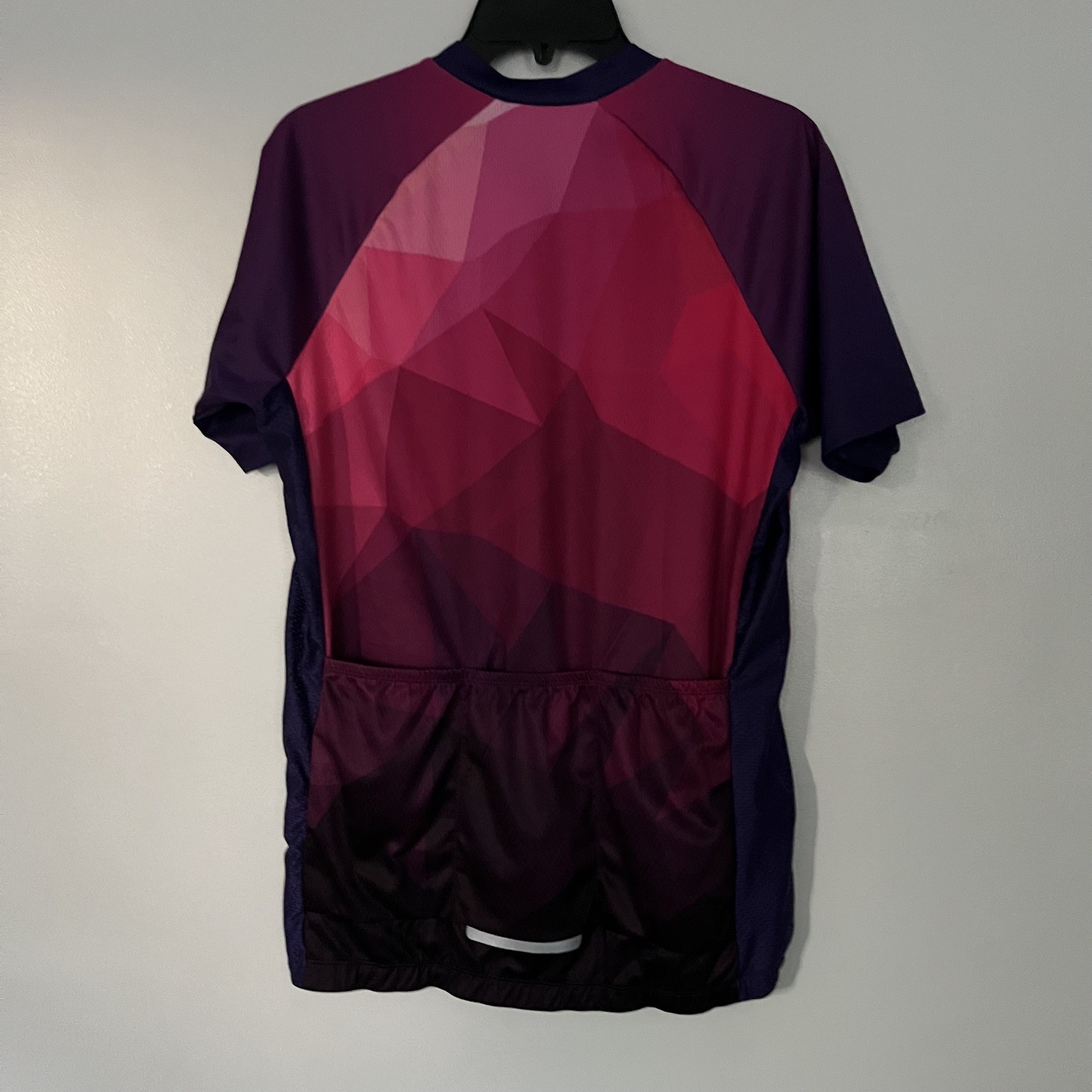 Aogda Cycling Jersey Full Zip Vented XL Elastic Waist Pockets Rainbow