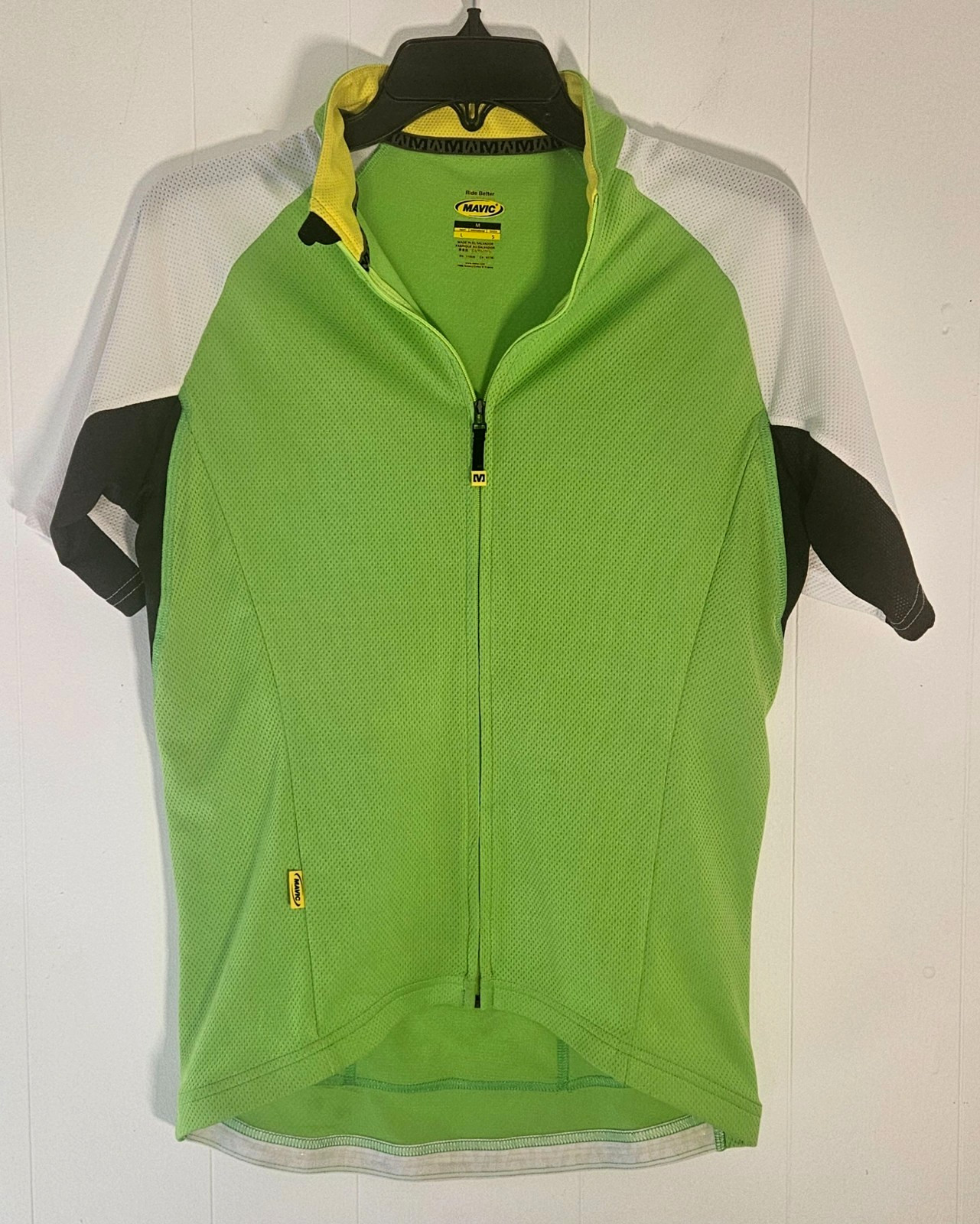 Mavic Ride Better Cycling Jersey Lime Green Multicolor Size Small