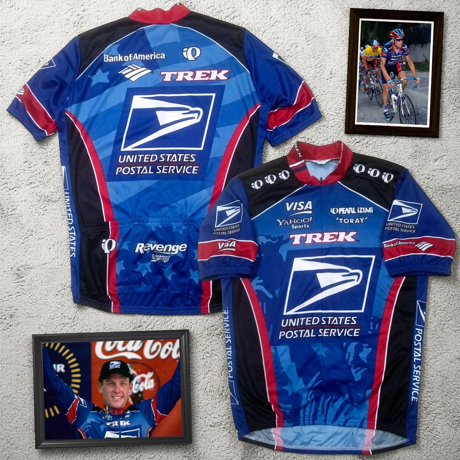 RARE VTG 1999 Pearl iZuMi USPS Team Cycling Jersey — Lance ARMSTRONG — Size XL