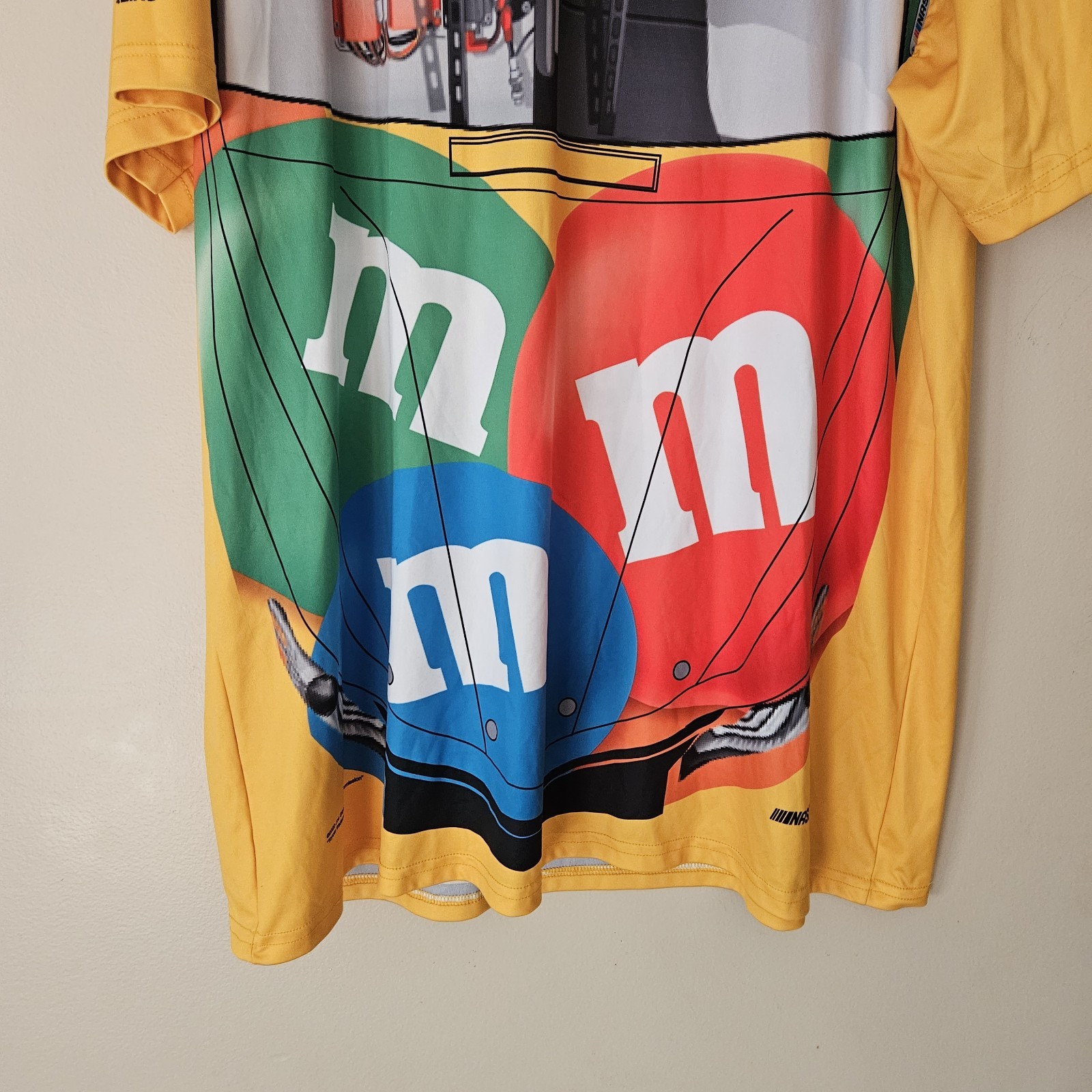 Cycling Short Sleeve Shirt Yellow M&M, Size 3XL XXXL