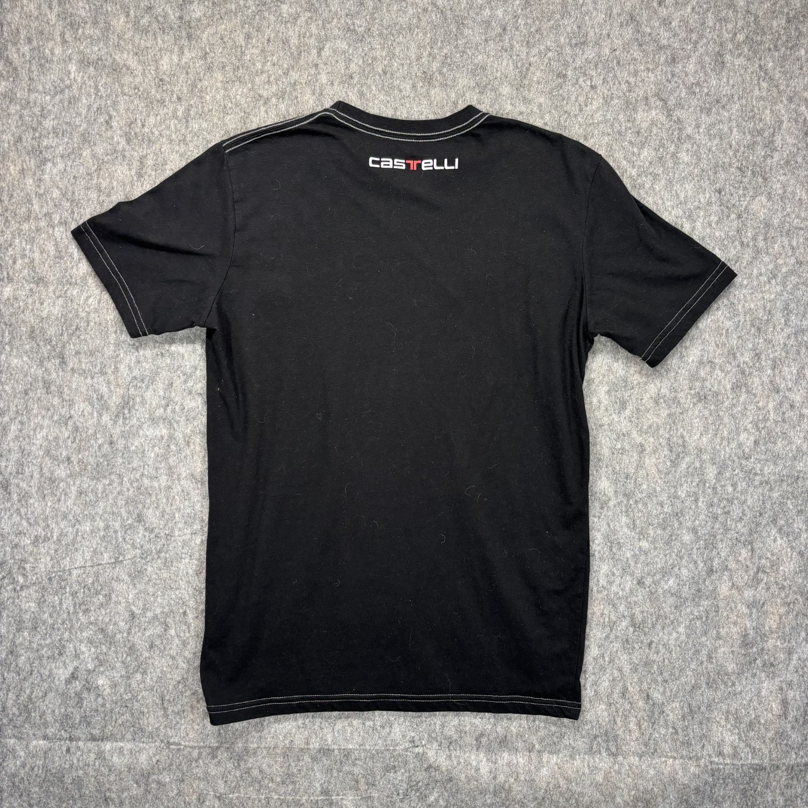 Castelli T-Shirt Men’s Small Black Short Sleeve Cycling Scorpion Logo