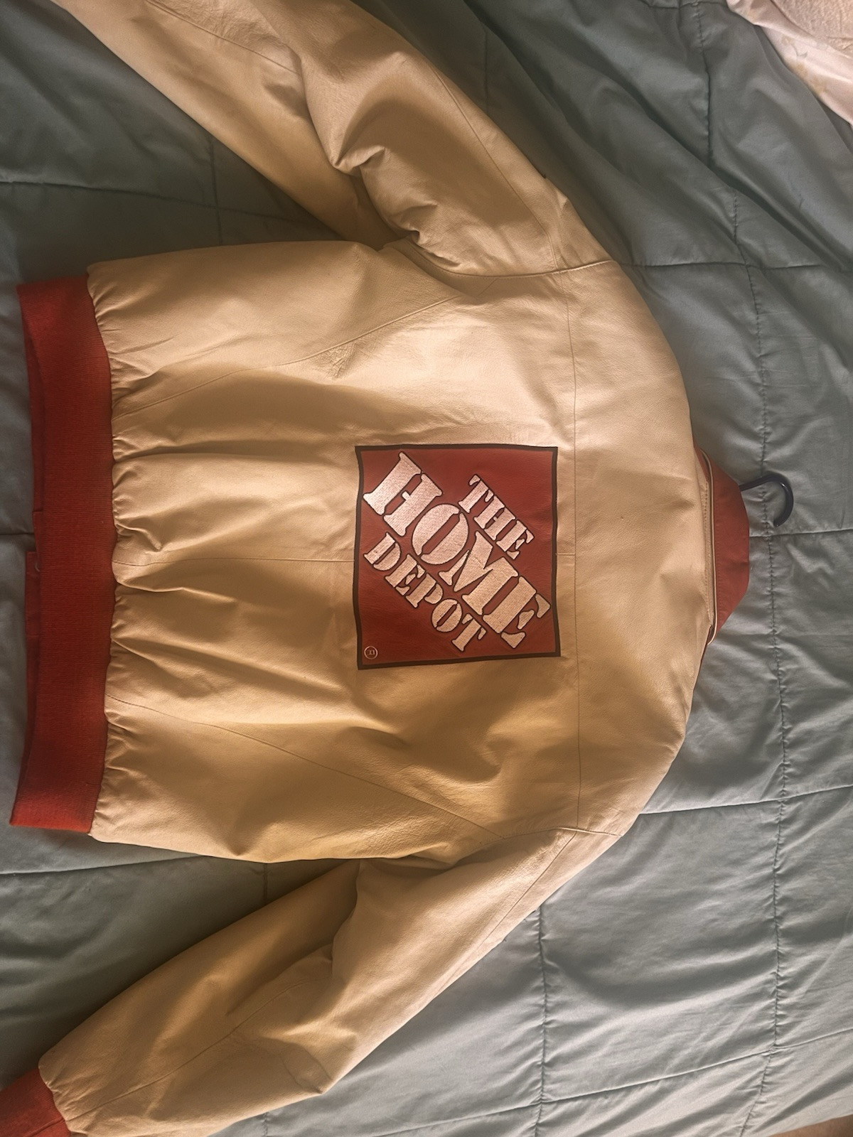 Leather Home Depot NASCAR Bomber Jacket. Authentic Tony Stewart Signature