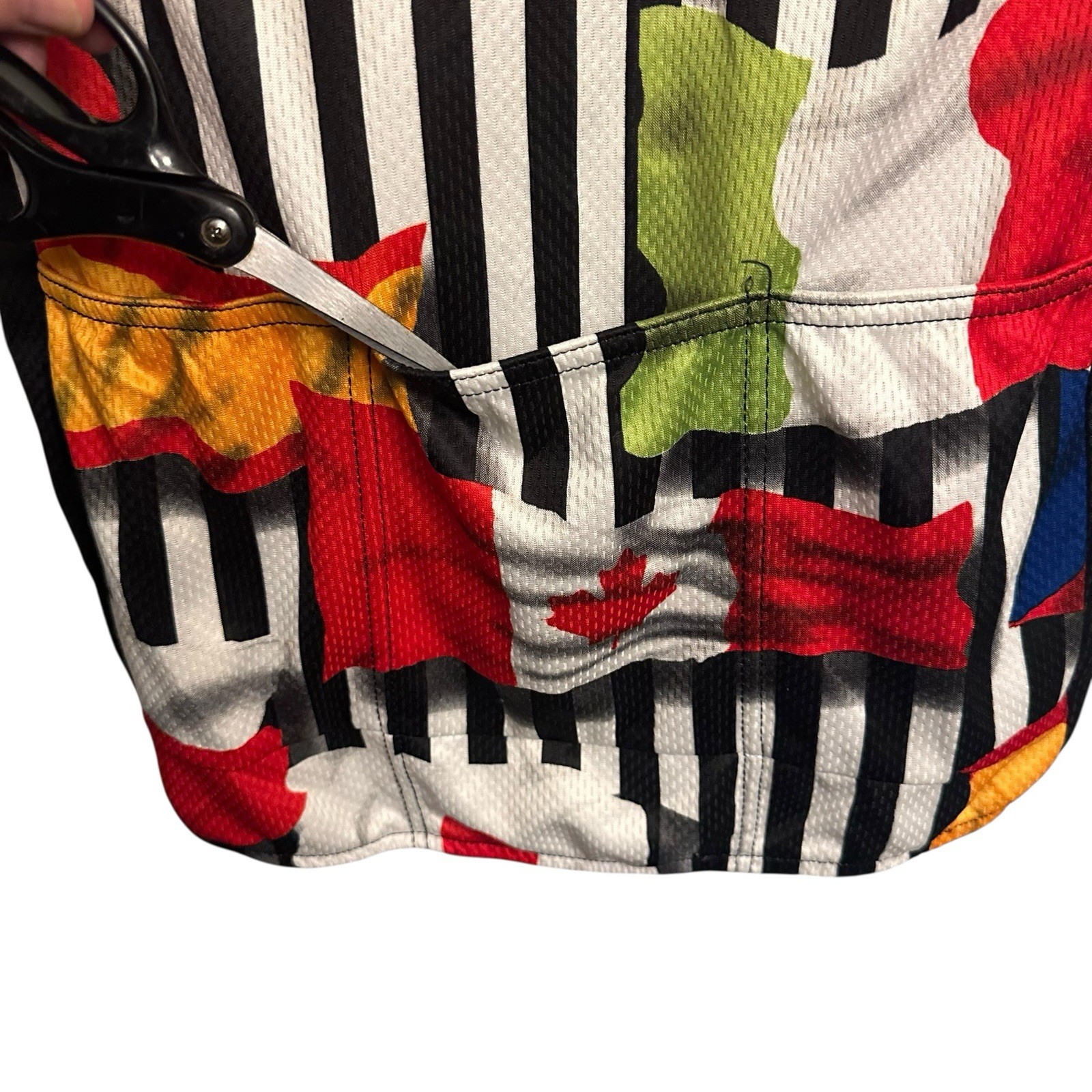 Volvo Cannondale Flags Made in USA Vintage Cycling Jersey Men’s Medium Zip