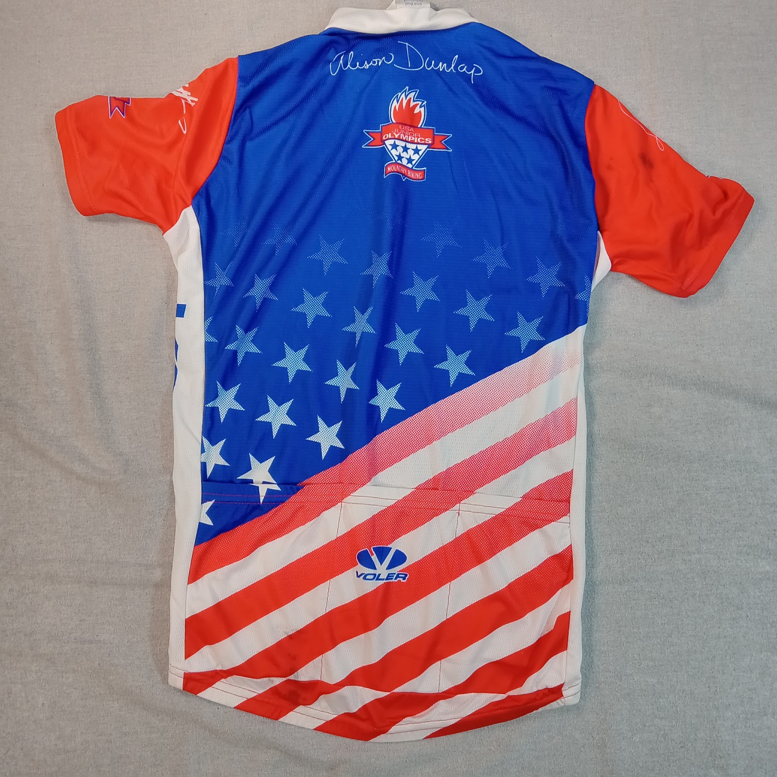 Voler USPS USA Cycling Jersey M 18×22 Junior Olympics Faux Signatures Armstrong