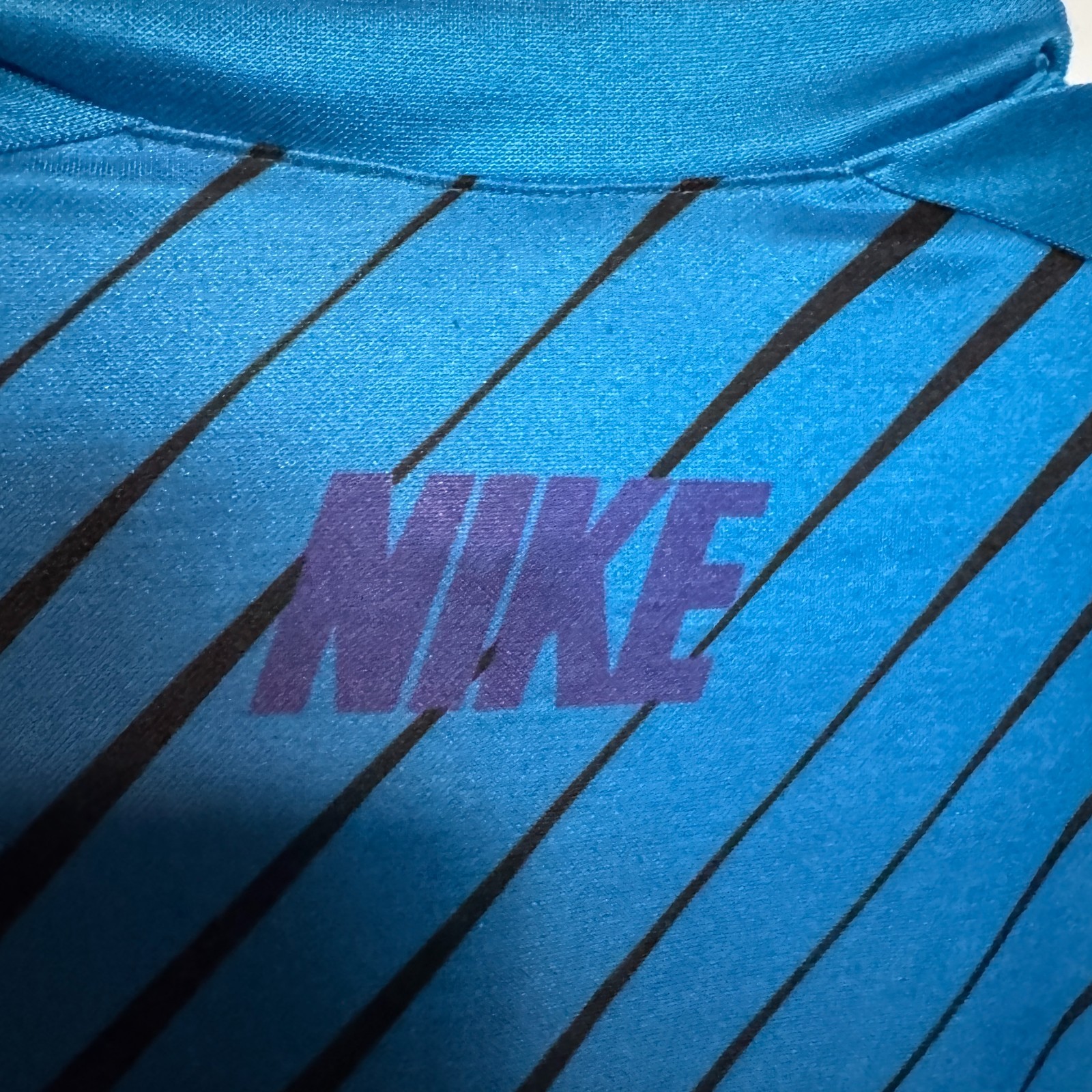 Vintage Nike Cycling Jersey Mens XL Blue Purple Made in USA 90s Bicycle 1/4 Zip