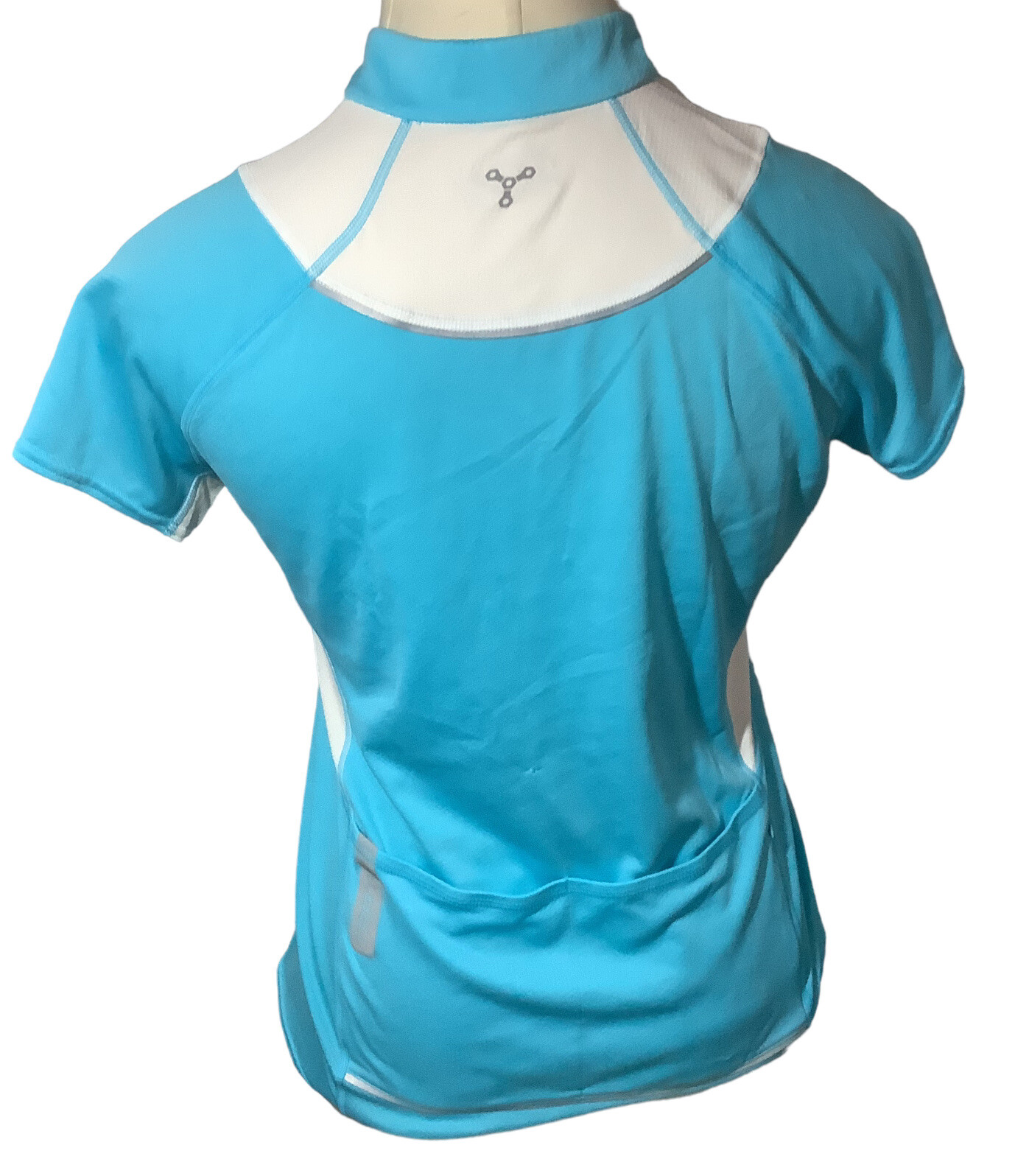 Trayl Women’s Cycling Jersey XL Quarter Zip Sky Blue Back Pockets