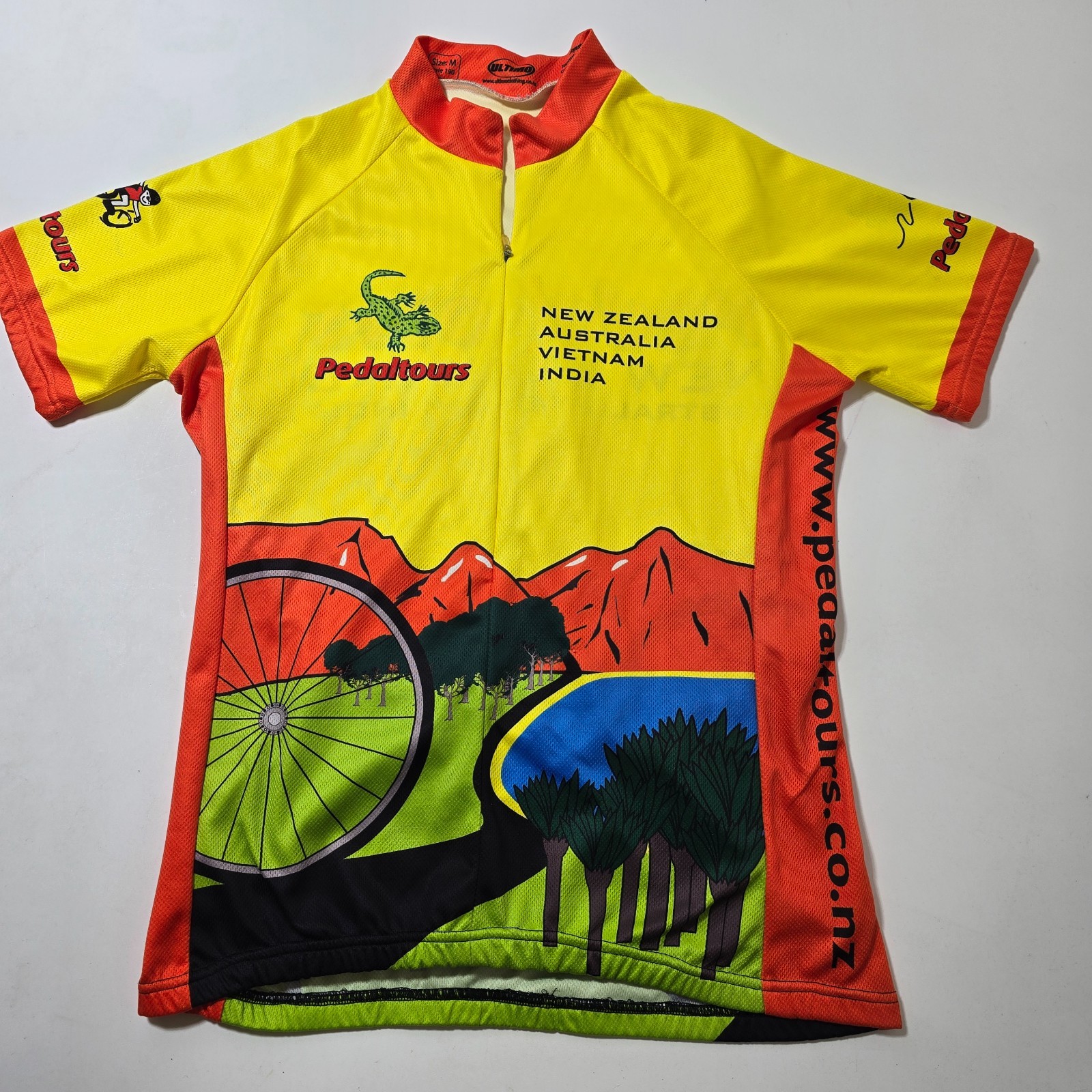 Ultimo Pedaltours Cycling Jersey Womens Medium Multicolor Graphic Performance