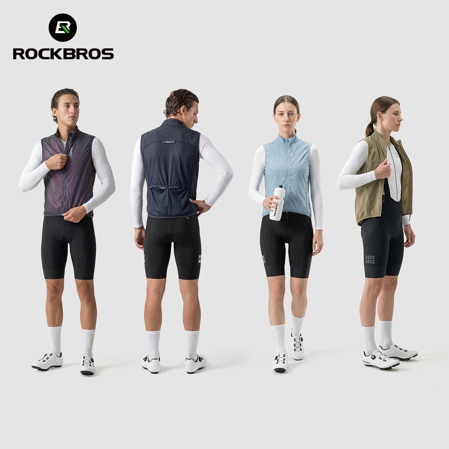ROCKBROS Cycling Jacket High Visibility Anti-Wind Jacket Vest S-3XL Lightweight