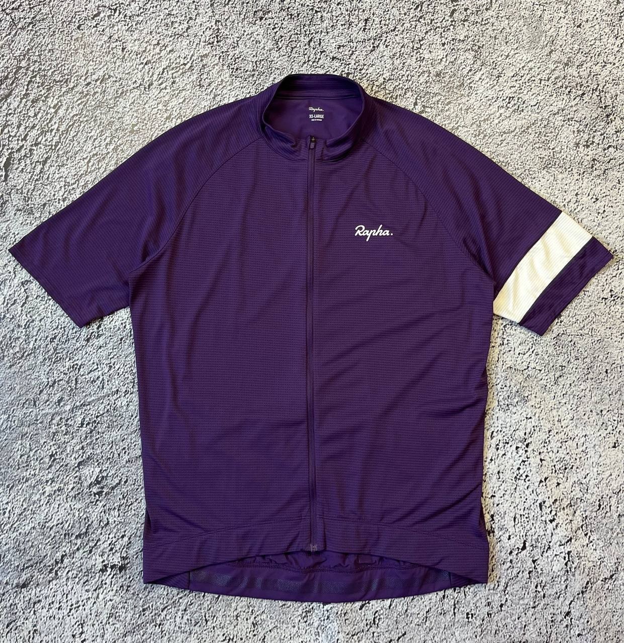 Rapha Island Classic Cycling Jersey Purple Short Sleeve Bike Shirt Mens Size 2XL