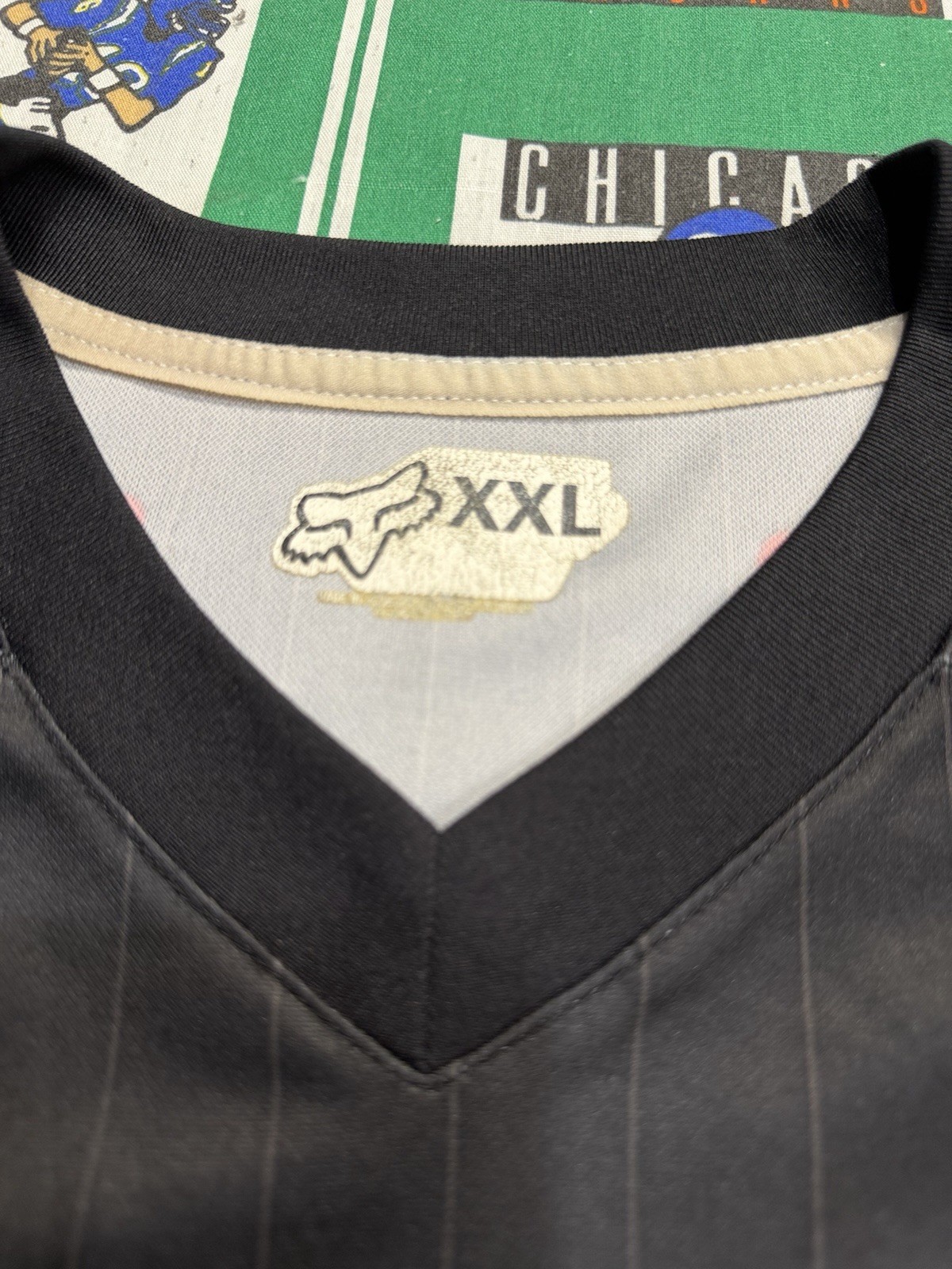 Fox Honda Men’s 2XL Red Black White Graphic Jersey Long Sleeve V-Neck Mesh