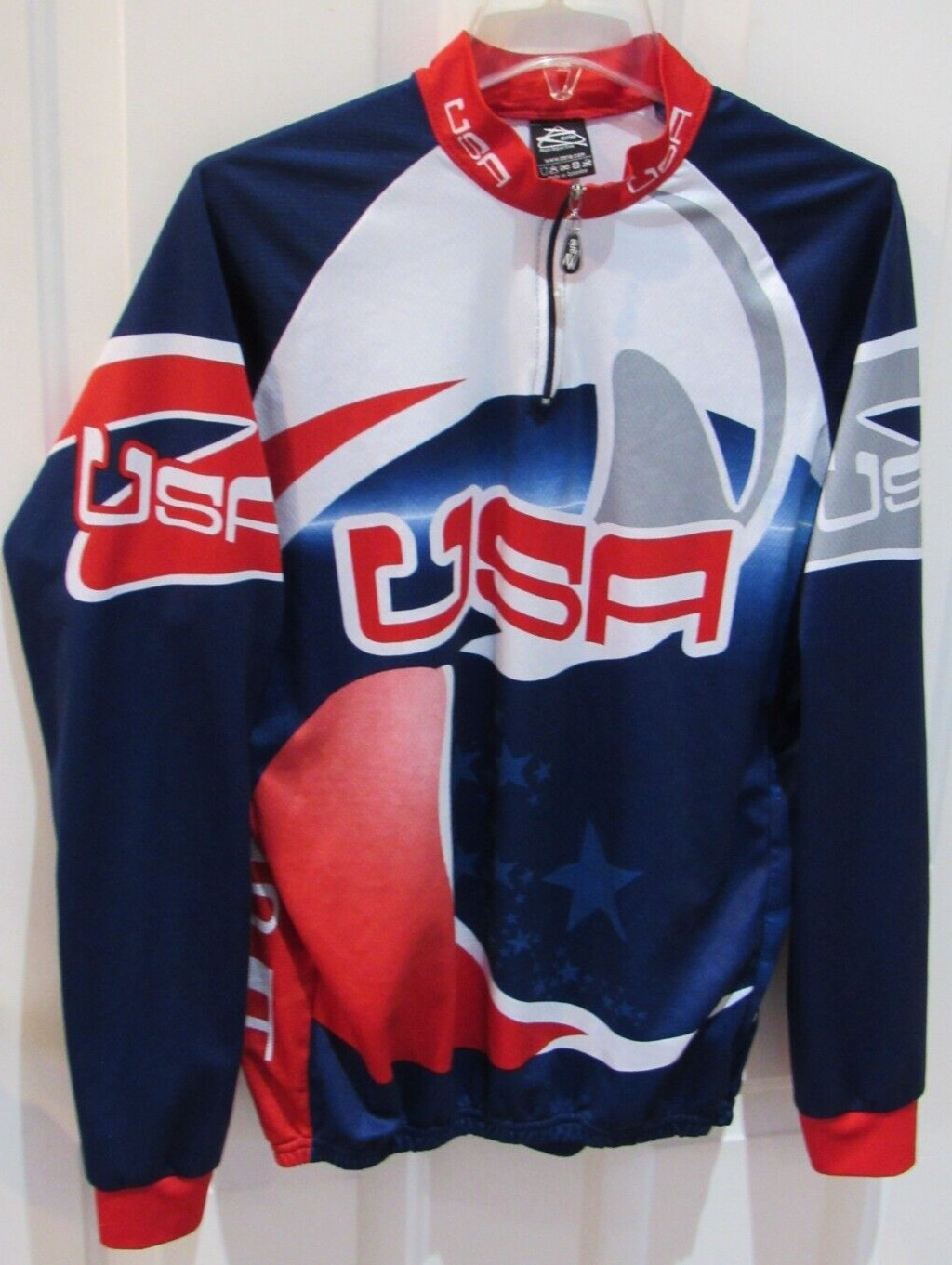 ZERIE Cycling Jersey USA Bike Multi-color Men’s Long Sleeve size 2XL VGC