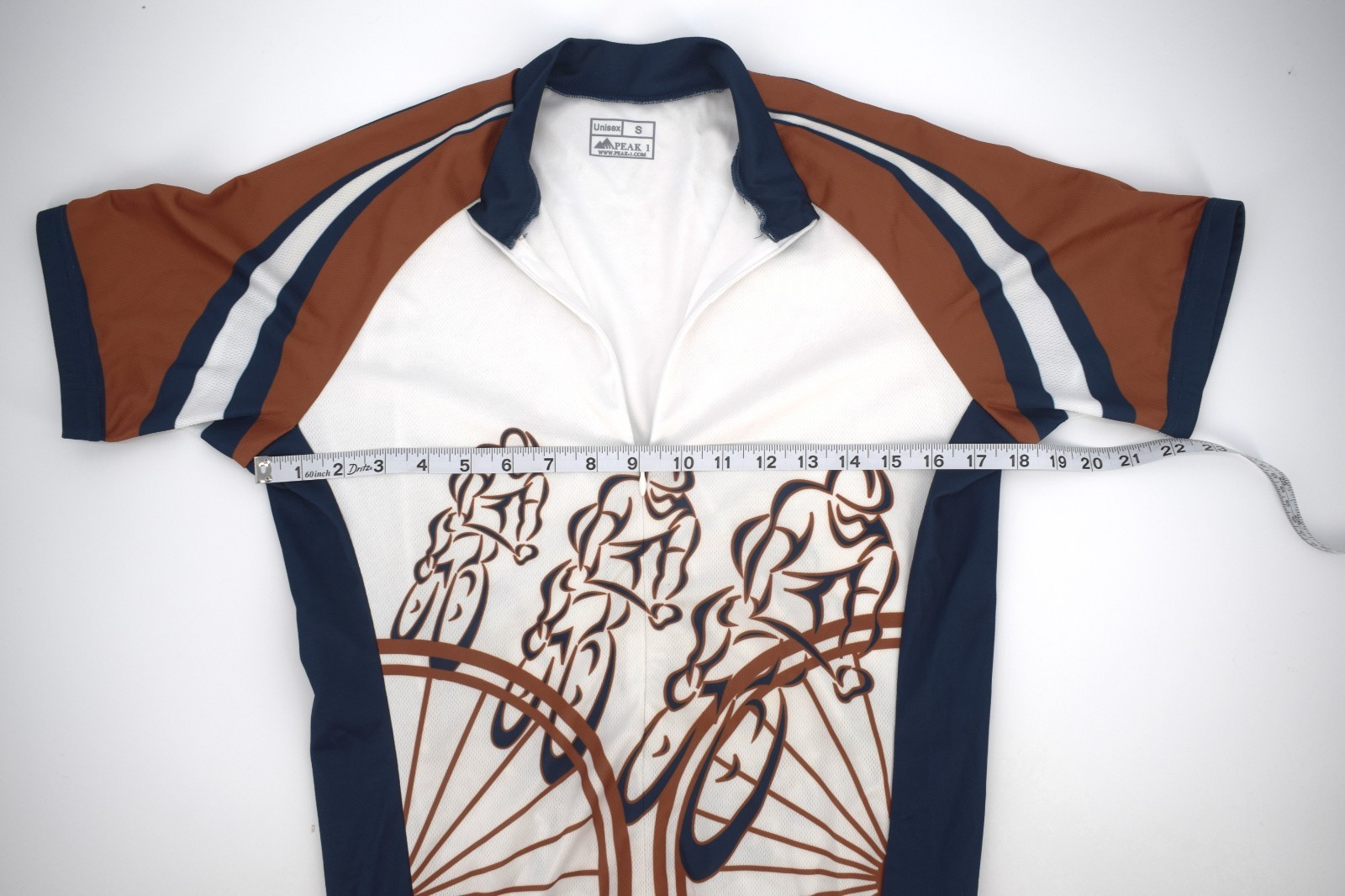 Peak 1 Sports Cycling Jersey Unisex Small Bike Race Graphic 1/4 Zip Performance