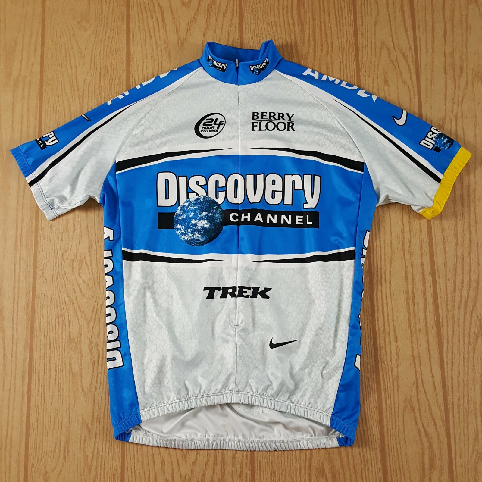 Nike Dri-fit Discovery Channel Nike Cycling Jersey Men’s Medium Half Zipper